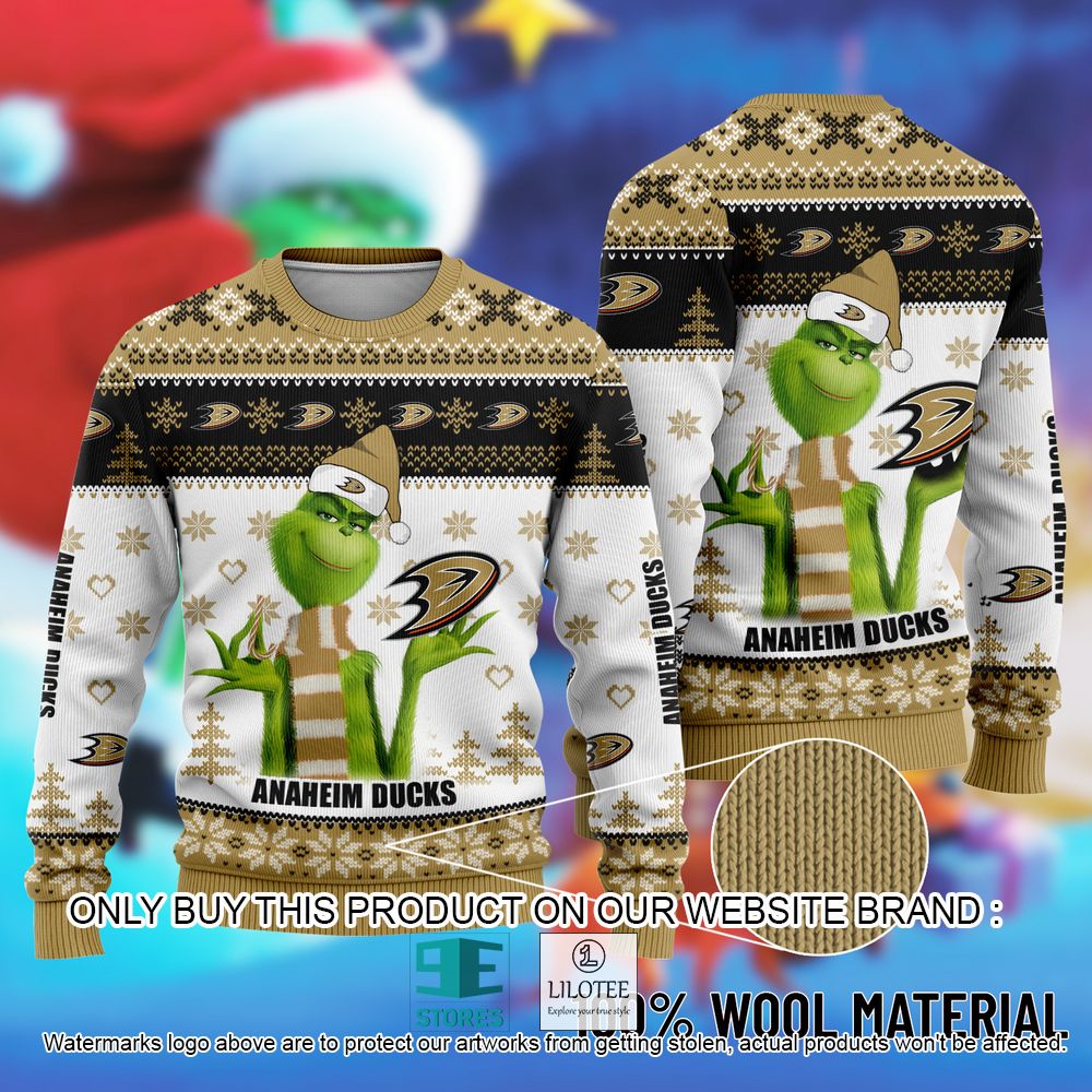 NHL Anaheim Ducks The Grinch Christmas Ugly Sweater - LIMITED EDITION 11