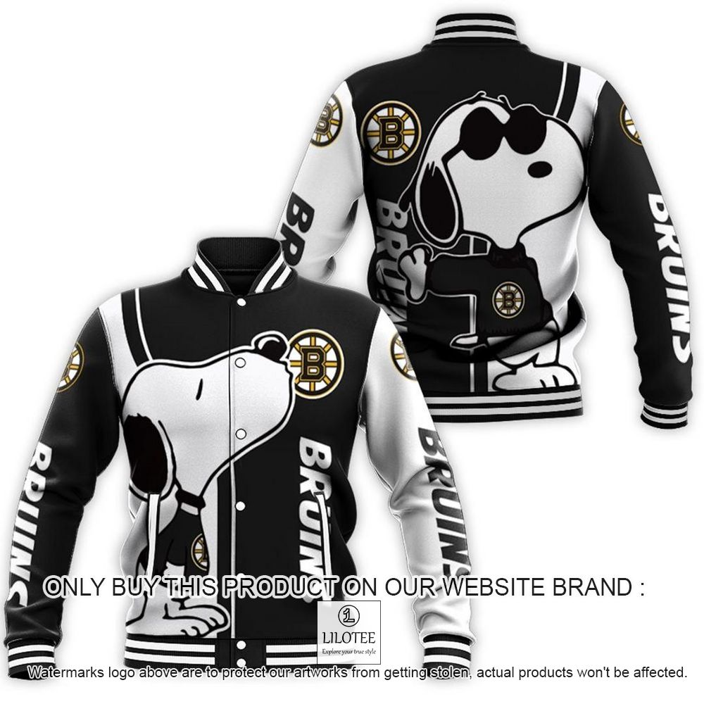 NHL Boston Bruins Snoopy Baseball Jacket - LIMITED EDITION 11
