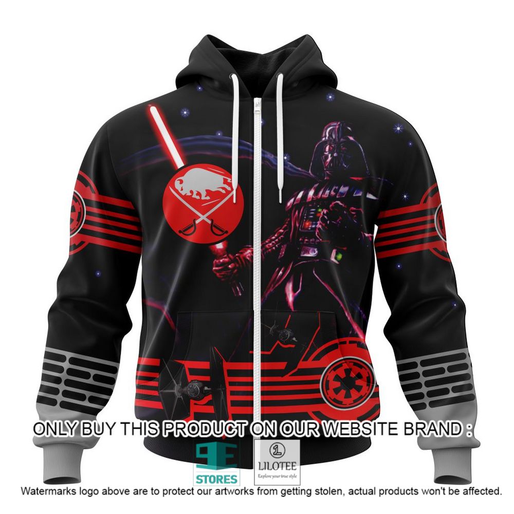 Alternative view of NHL Buffalo Sabres Star Wars Darth Vader Personalized 3D Hoodie, Shirt - LIMITED EDITION