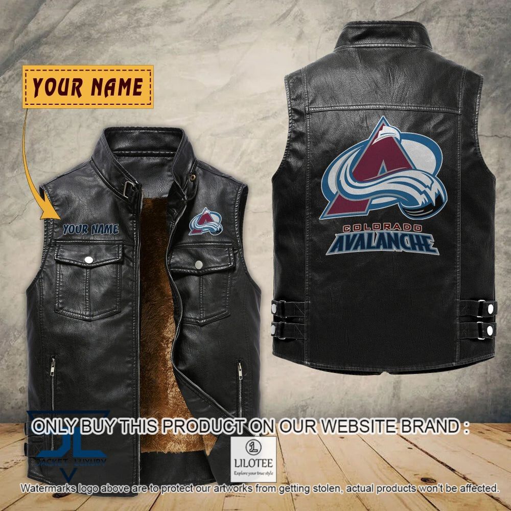 NHL Colorado Avalanche Custom Name Sleeveless Velet Vest Jacket - LIMITED EDITION 7