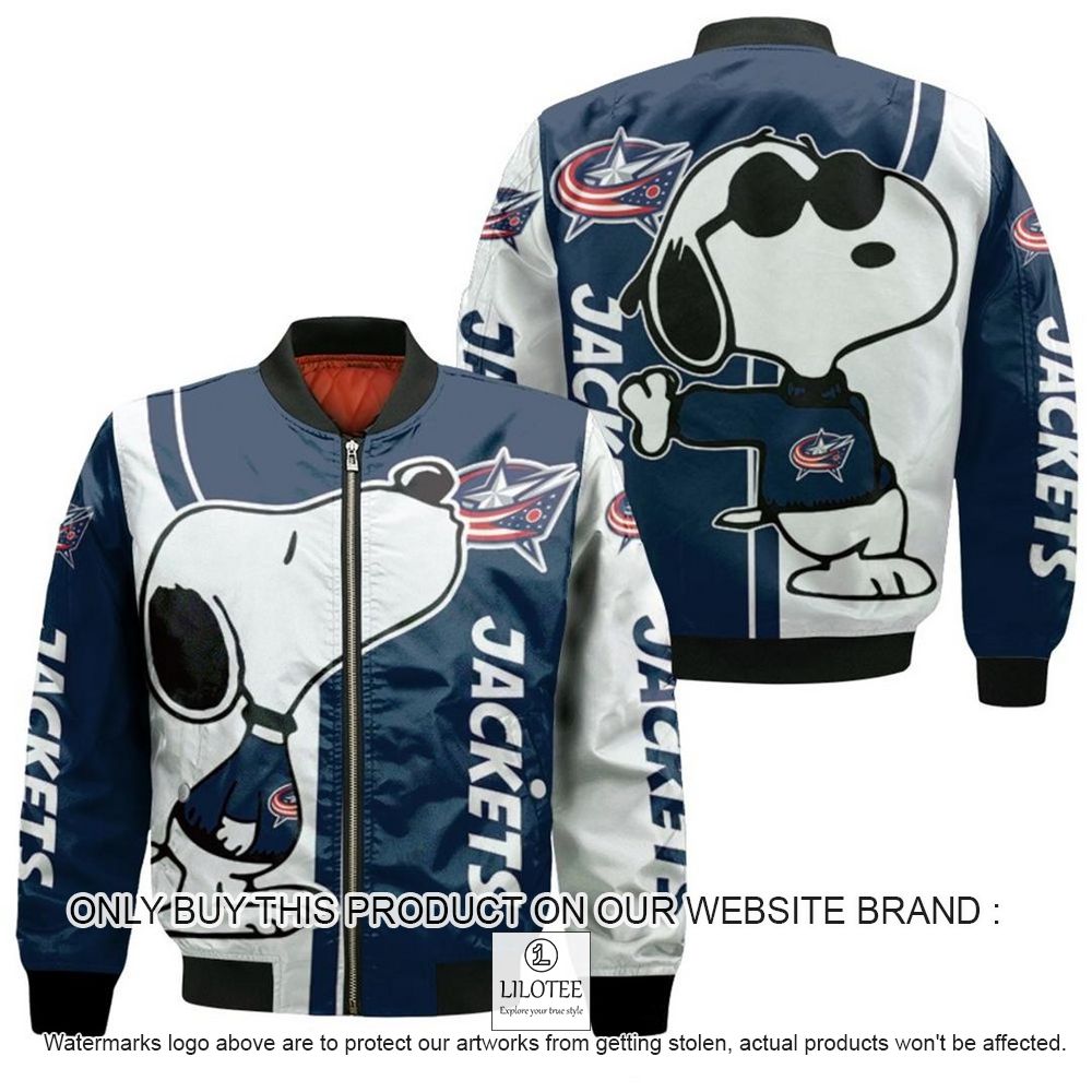 NHL Columbus Blue Jackets Snoopy Bomber Jacket - LIMITED EDITION 10