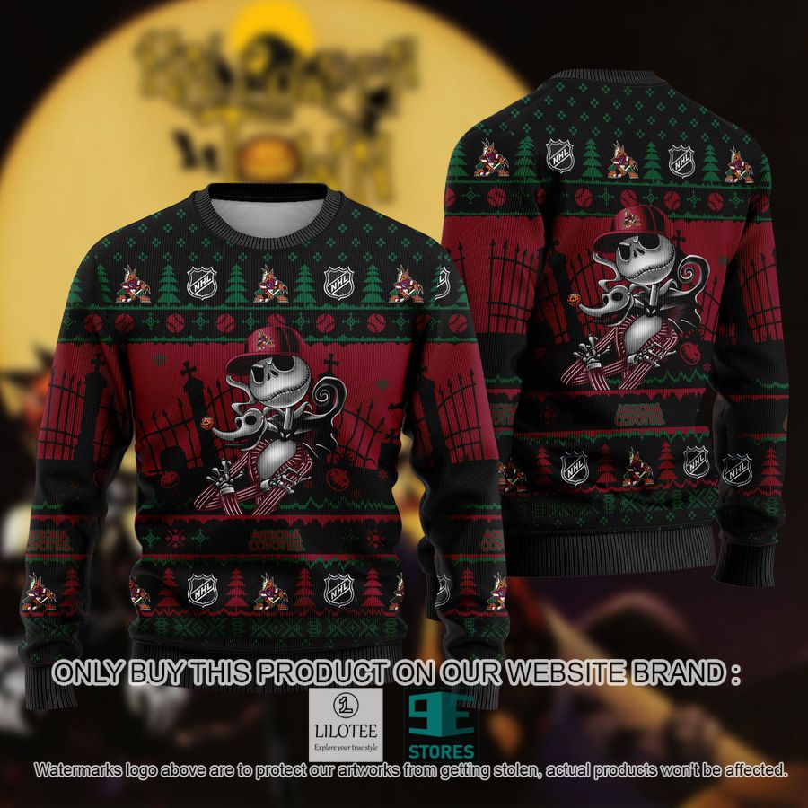 NHL Jack Skellington Arizona Coyotes Ugly Christmas Sweater - LIMITED EDITION 9