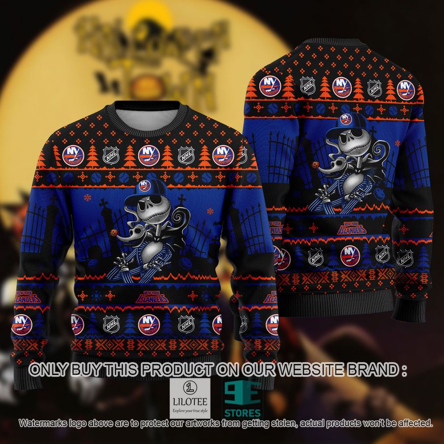 NHL Jack Skellington New York Islanders Ugly Christmas Sweater - LIMITED EDITION 9