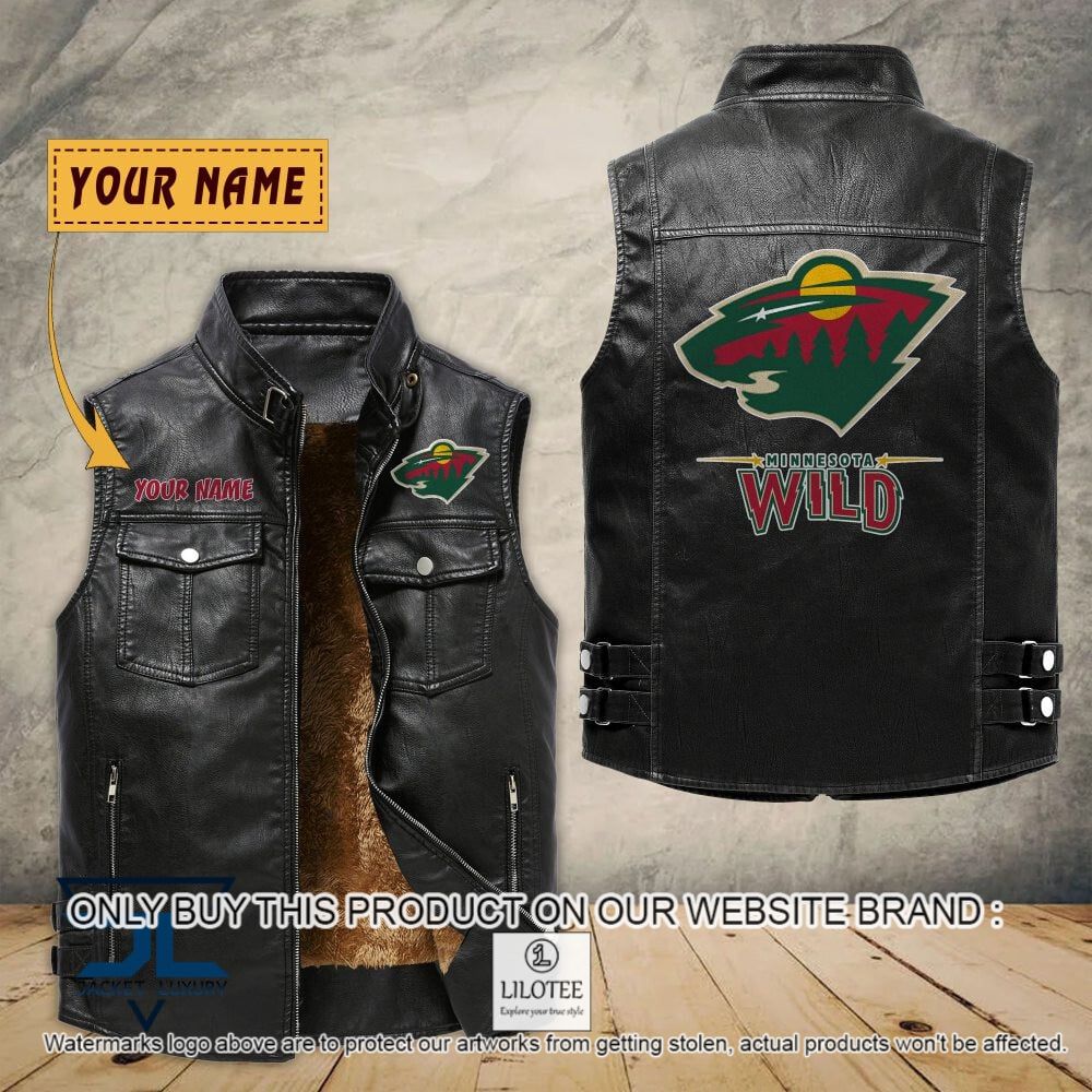 NHL Minnesota Wild Custom Name Sleeveless Velet Vest Jacket - LIMITED EDITION 7