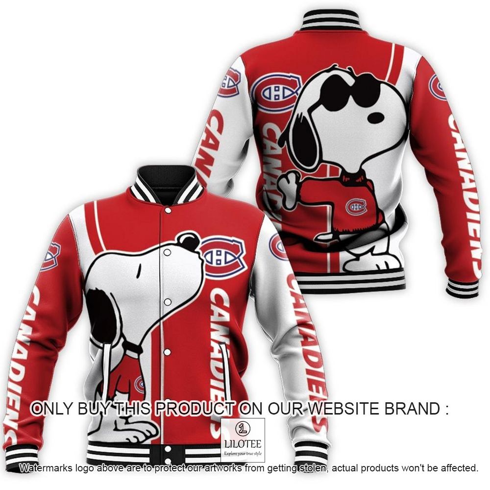 NHL Montreal Canadiens Snoopy Baseball Jacket - LIMITED EDITION 10