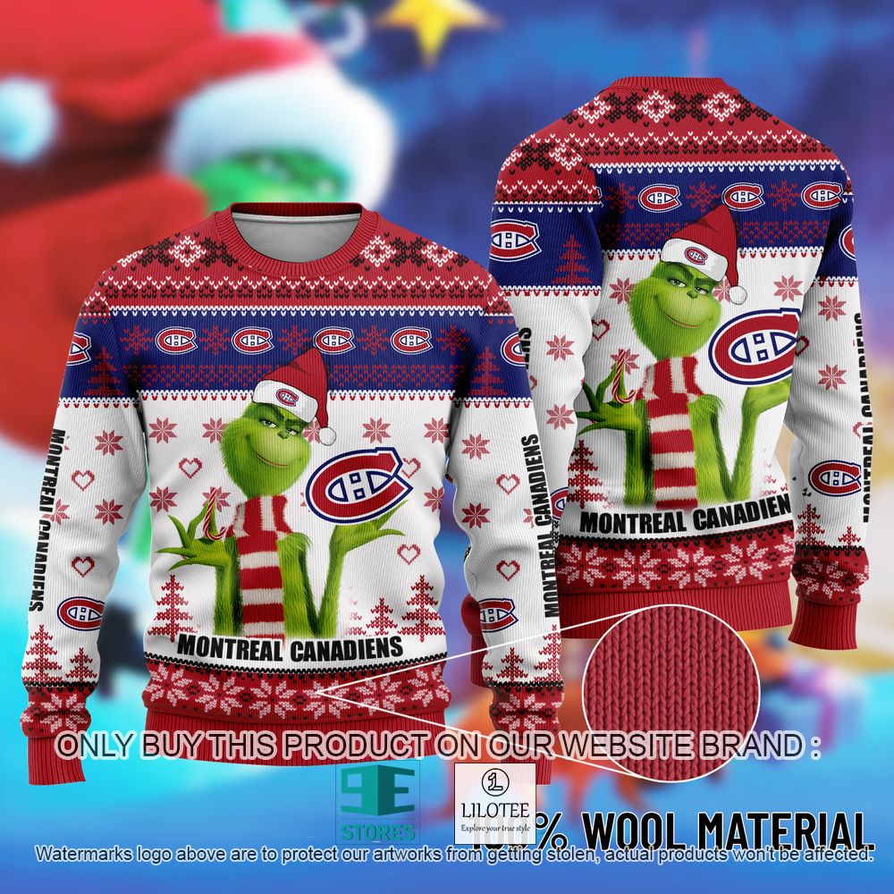 NHL Montreal Canadiens The Grinch Christmas Ugly Sweater - LIMITED EDITION 4