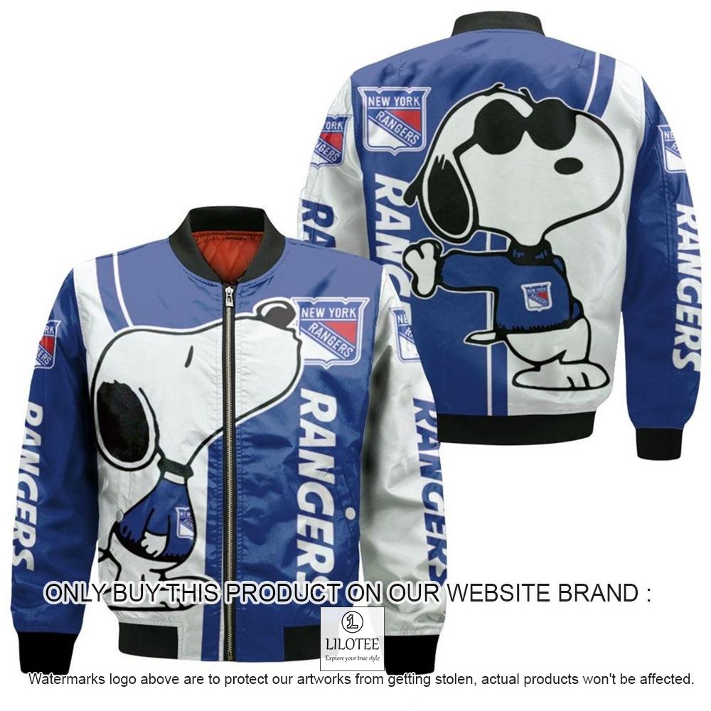 NHL New York Rangers Snoopy Bomber Jacket - LIMITED EDITION 10