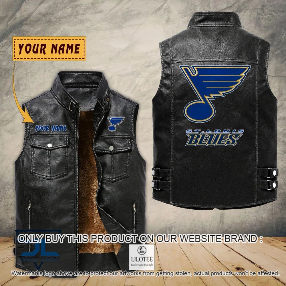 NHL St. Louis Blues Custom Name Sleeveless Velet Vest Jacket - LIMITED EDITION 7