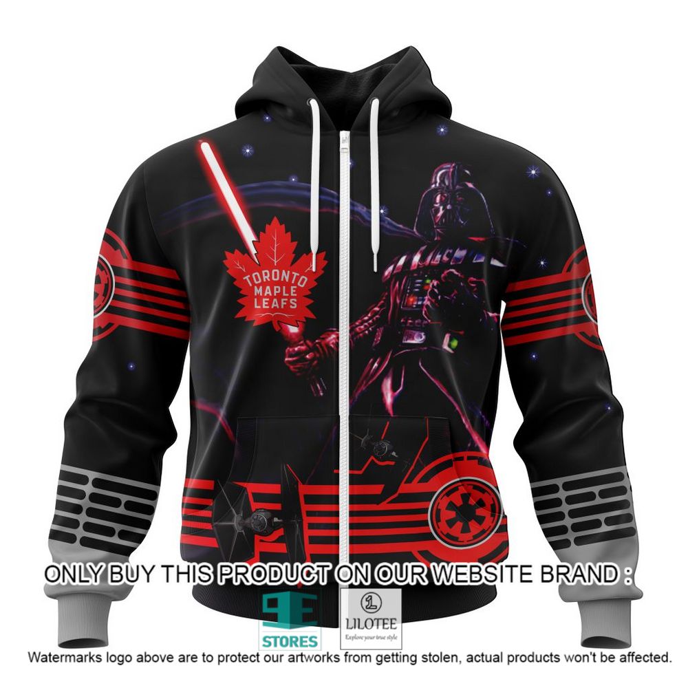 Alternative view of NHL Toronto Maple Leafs Star Wars Darth Vader Personalized 3D Hoodie, Shirt - LIMITED EDITION