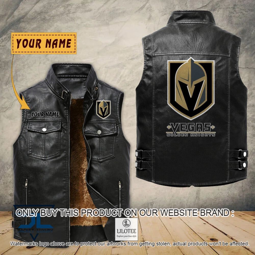 NHL Vegas Golden Knights Custom Name Sleeveless Velet Vest Jacket - LIMITED EDITION 7