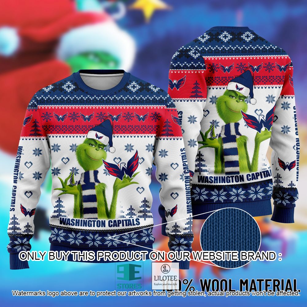NHL Washington Capitals The Grinch Christmas Ugly Sweater - LIMITED EDITION 5