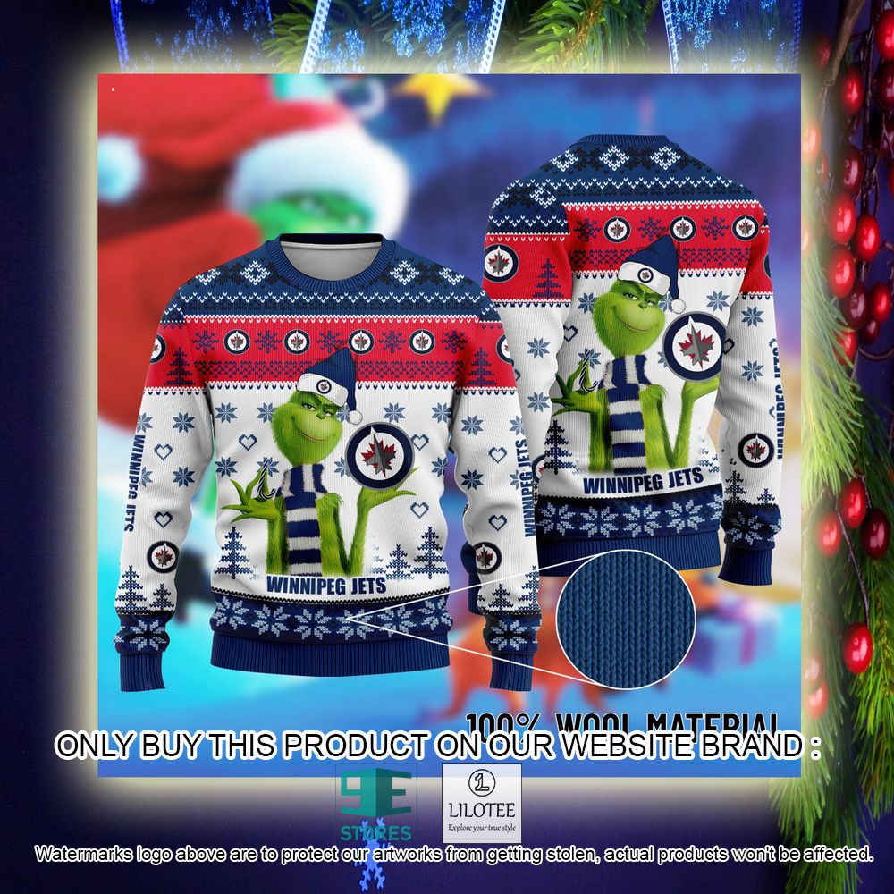NHL Winnipeg Jets The Grinch Christmas Ugly Sweater - LIMITED EDITION 9