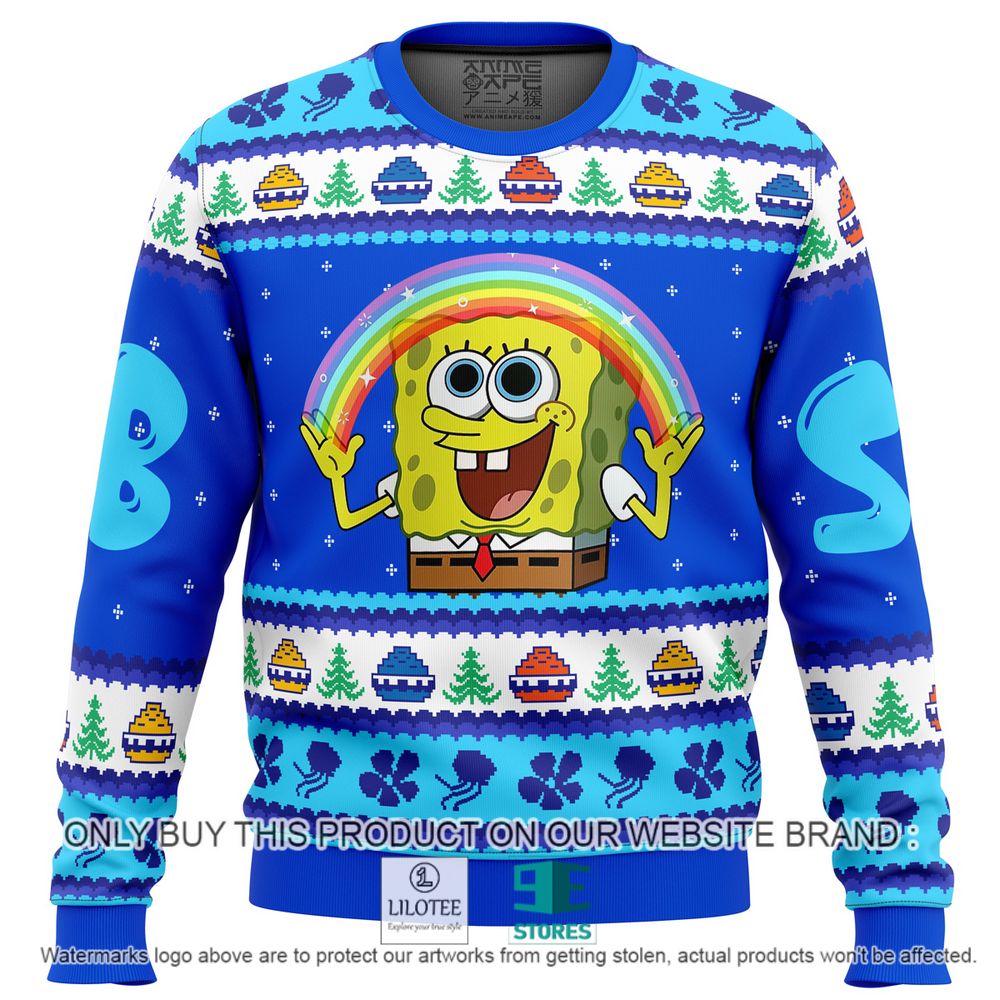 Nickelodeon Cartoons Rainbow SpongeBob Christmas Sweater - LIMITED EDITION 10