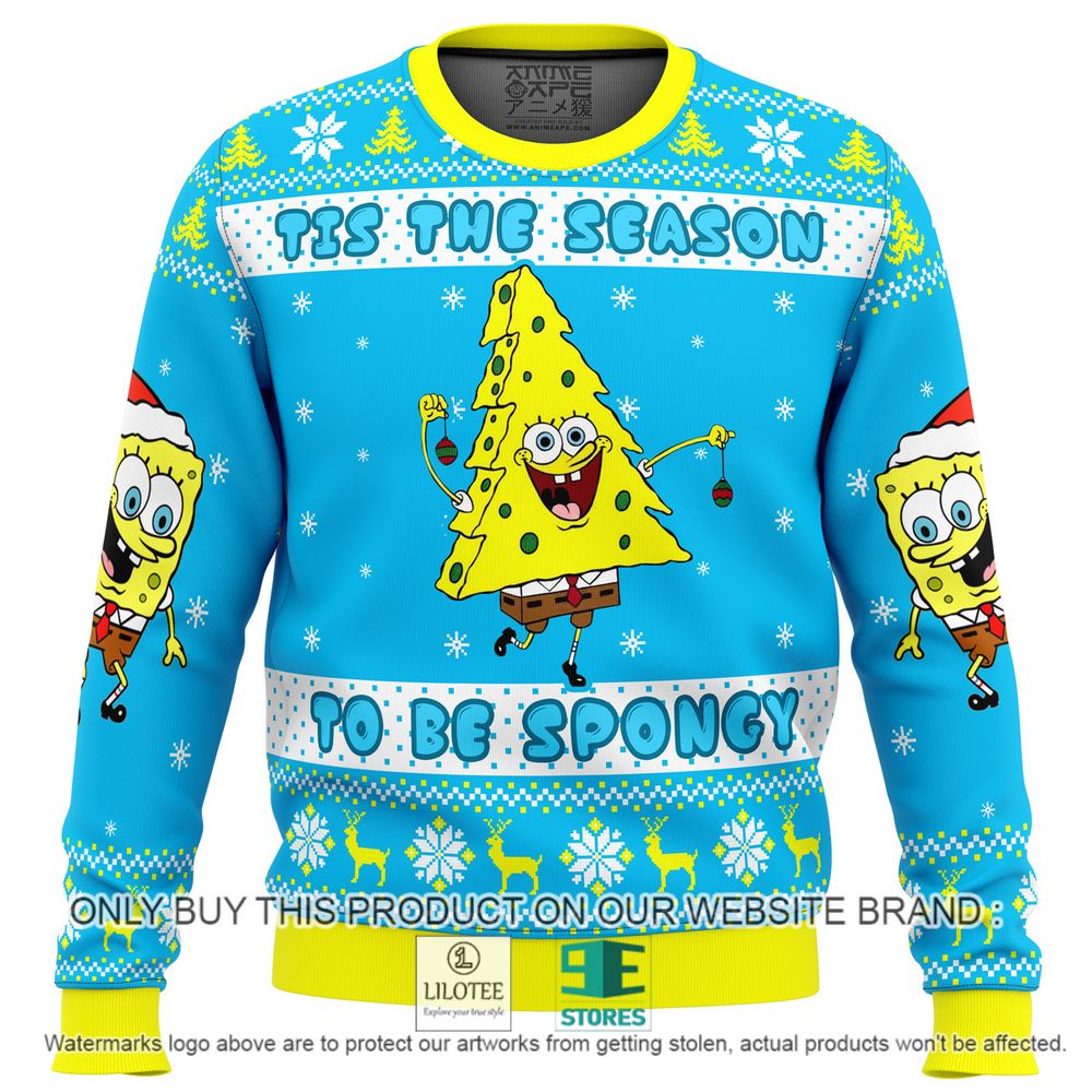 Nickelodeon Cartoons Tis The Season To be Spongy Christmas Sweater - LIMITED EDITION 11