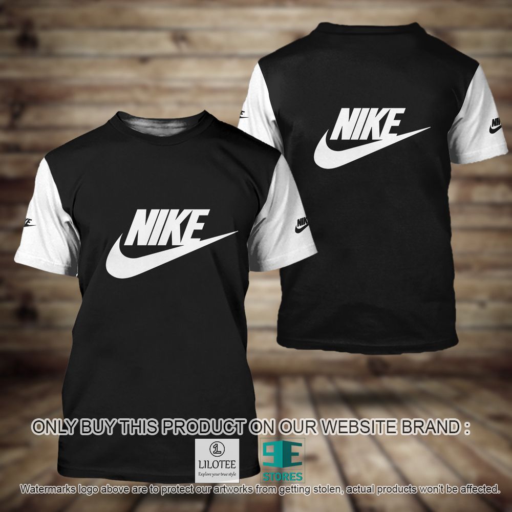 Nike Big Logo Black White 3D Shirt - LIMITED EDITION 11