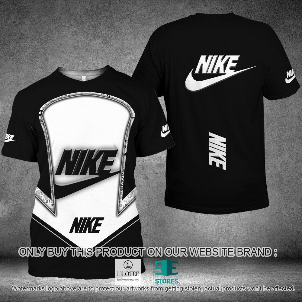 Nike Big Logo White Black 3D Shirt - LIMITED EDITION 11