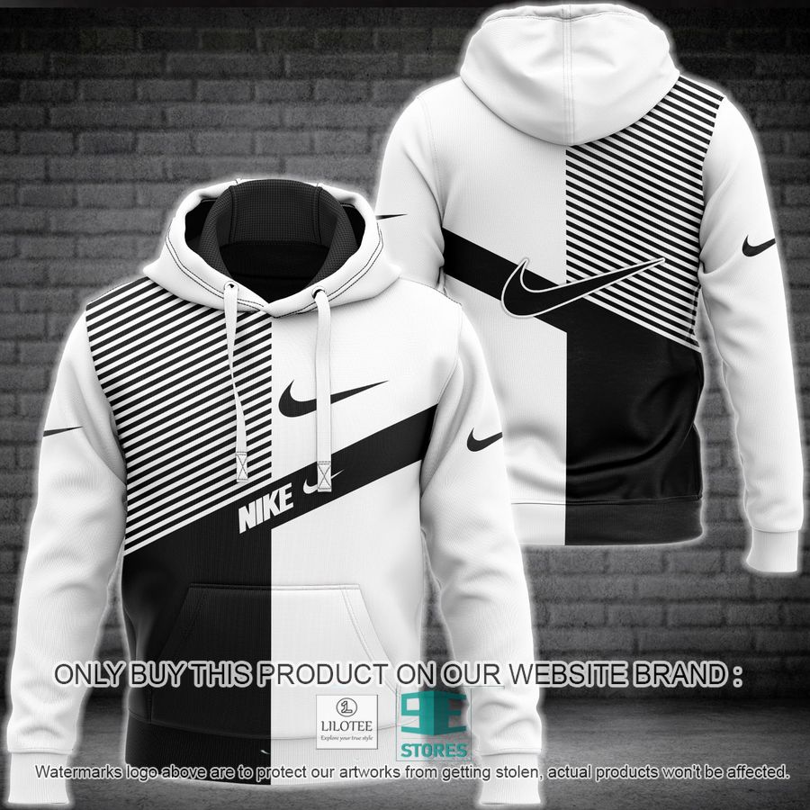 Nike Black and White 3D All Over Print Hoodie 9