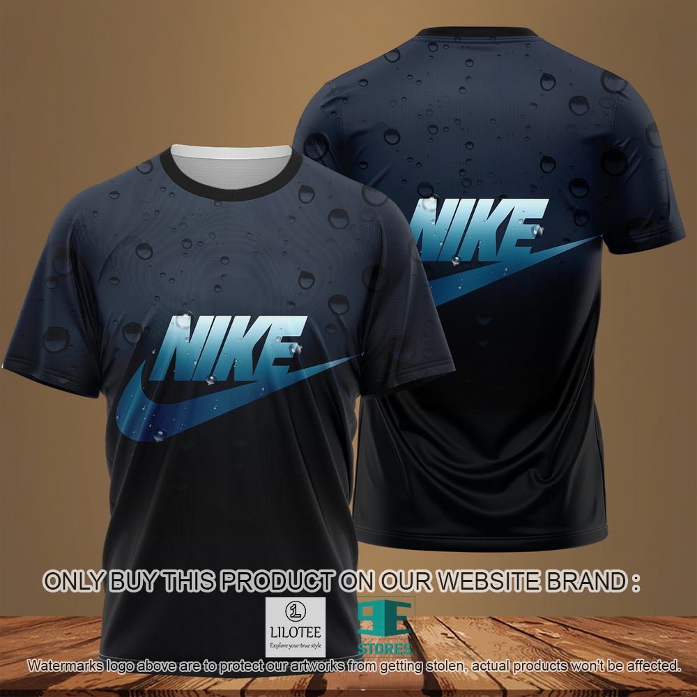 Nike Black Blue Logo 3D Shirt - LIMITED EDITION 10