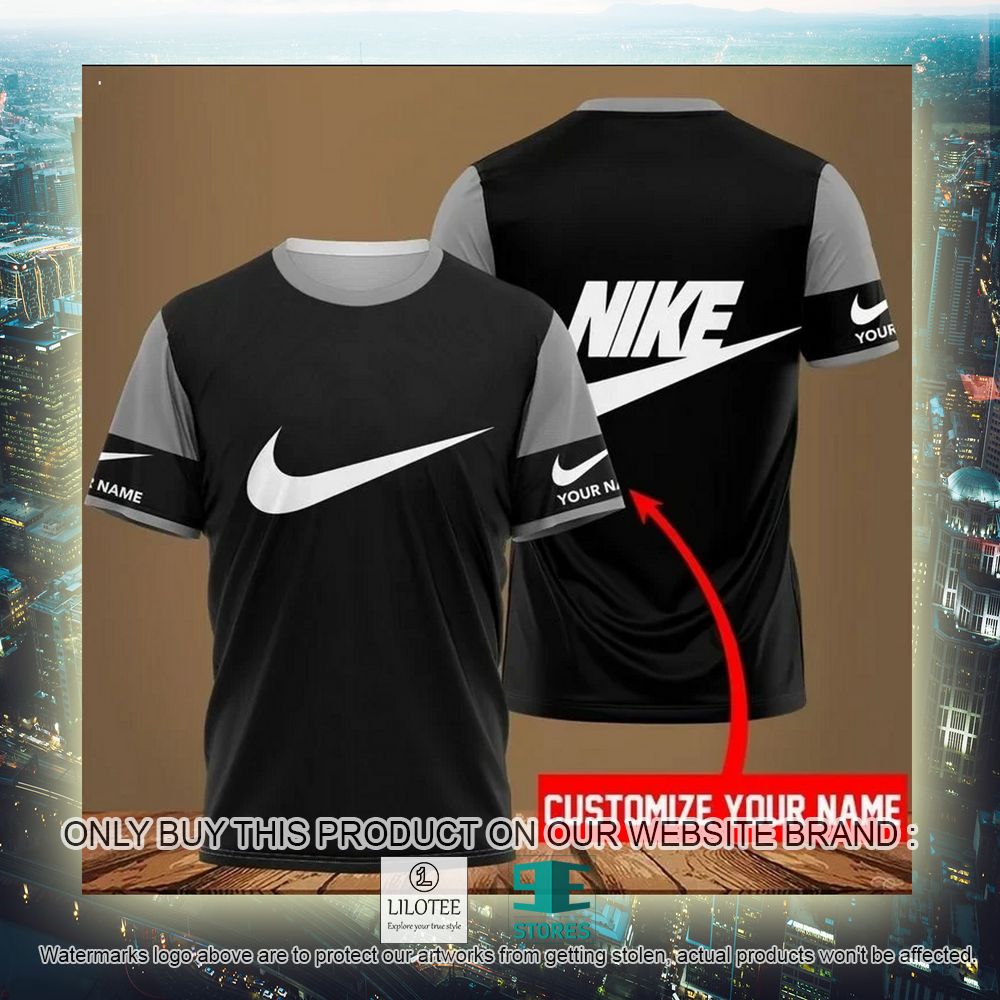 Alternative view of Nike Black Custom Name 3D Shirt - LIMITED EDITION
