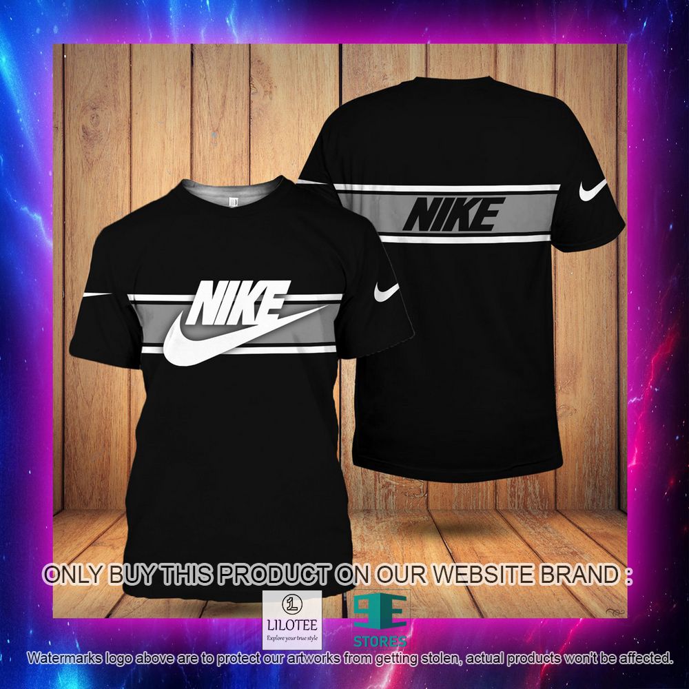Nike Black Grey 3D Shirt - LIMITED EDITION 4 Nike Black Grey 3D Shirt - LIMITED EDITION - Image 4