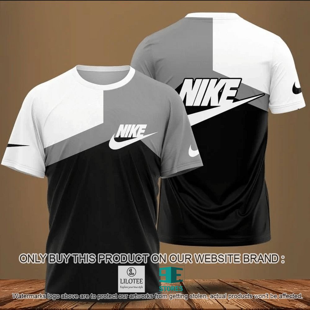 Nike Black Grey White Pattern 3D Shirt - LIMITED EDITION 10
