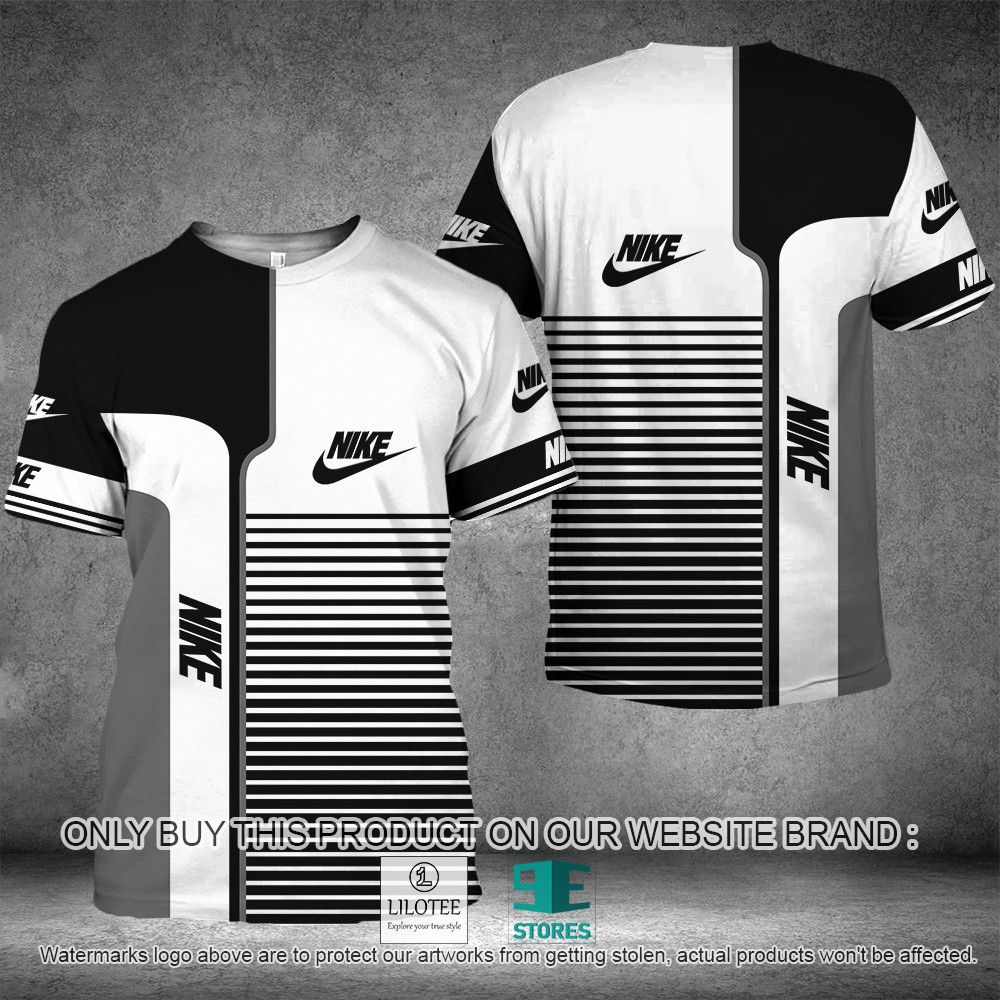 Nike Black White Grey 3D Shirt - LIMITED EDITION 10