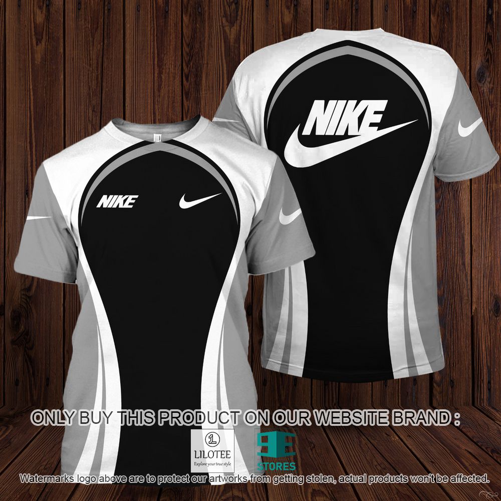 Nike Black White Grey Color 3D Shirt - LIMITED EDITION 10