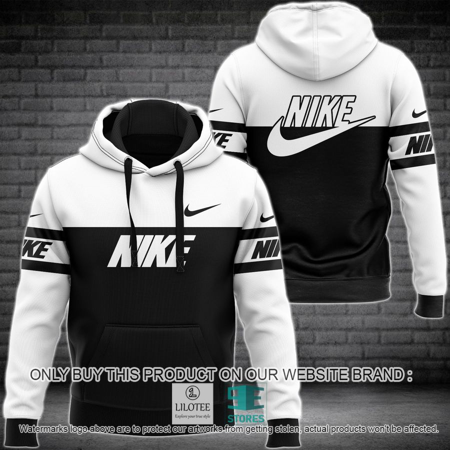 Nike brand logo white black 3D Hoodie - LIMITED EDITION 9
