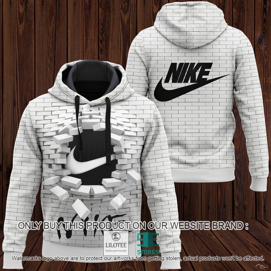 Nike Brick White 3D Hoodie - LIMITED EDITION 8