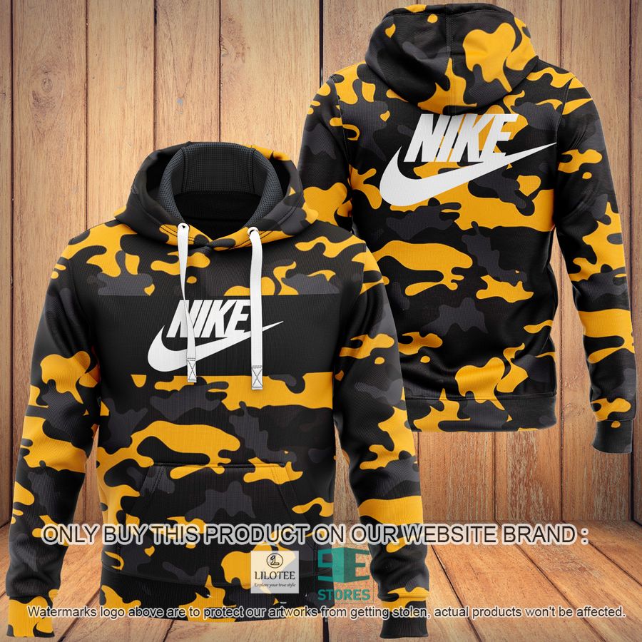 Nike Camo Yellow 3D All Over Print Hoodie 8