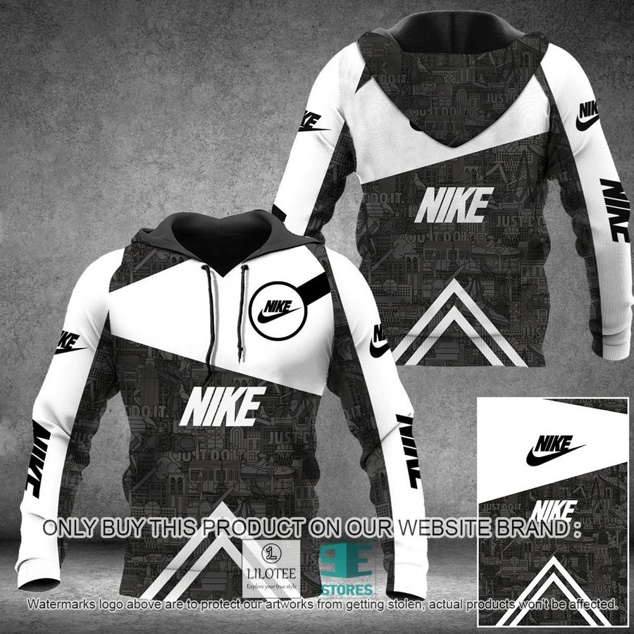 Nike city Just Do It white grey 3D Hoodie - LIMITED EDITION 8
