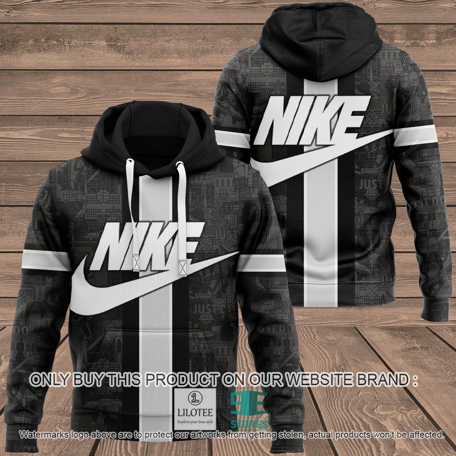 Nike grey white 3D Hoodie - LIMITED EDITION 9