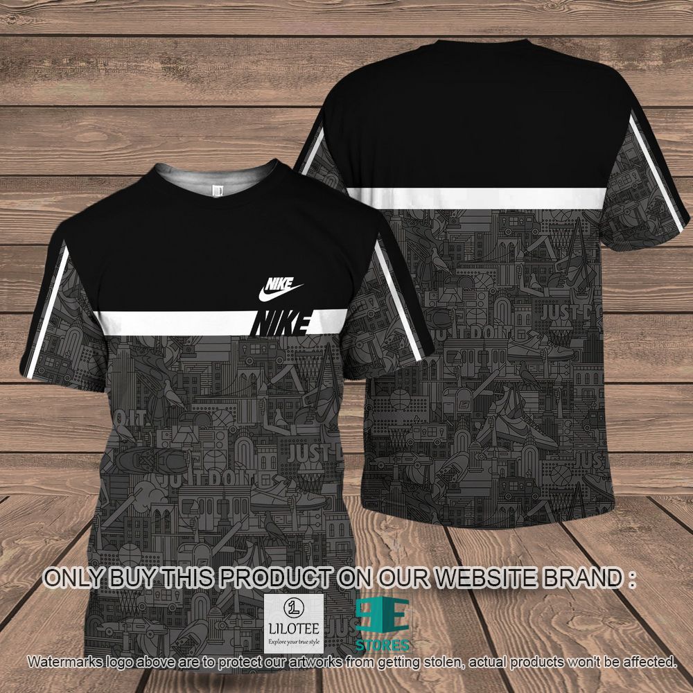 Nike Just Do It Grey Black 3D Shirt - LIMITED EDITION 10
