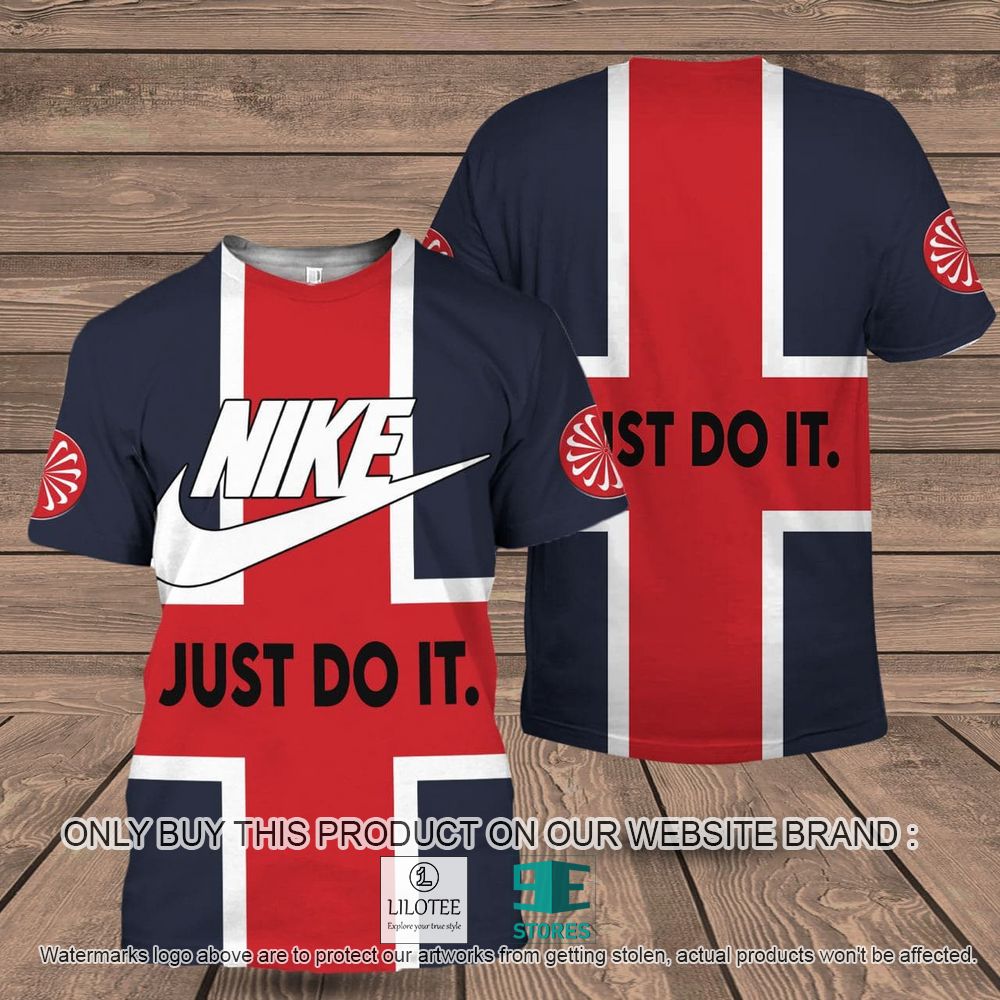 Nike Just Do It Navy Red 3D Shirt - LIMITED EDITION 10