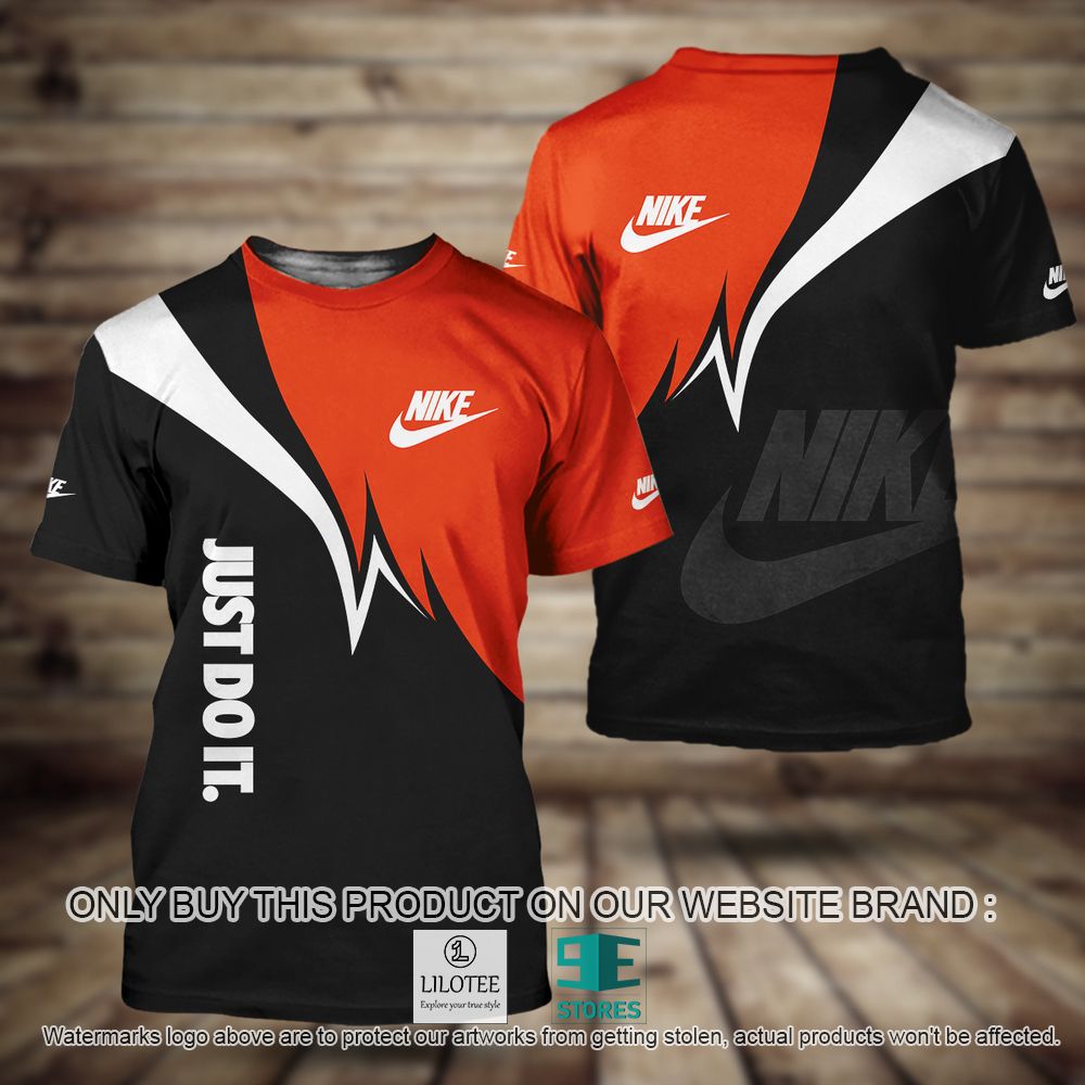 Nike Just Do It Orange Black 3D Shirt - LIMITED EDITION 10