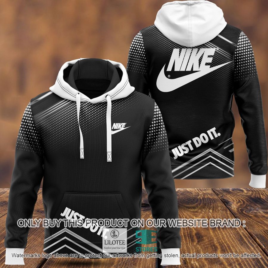 Nike logo Just Do It black 3D Hoodie - LIMITED EDITION 9