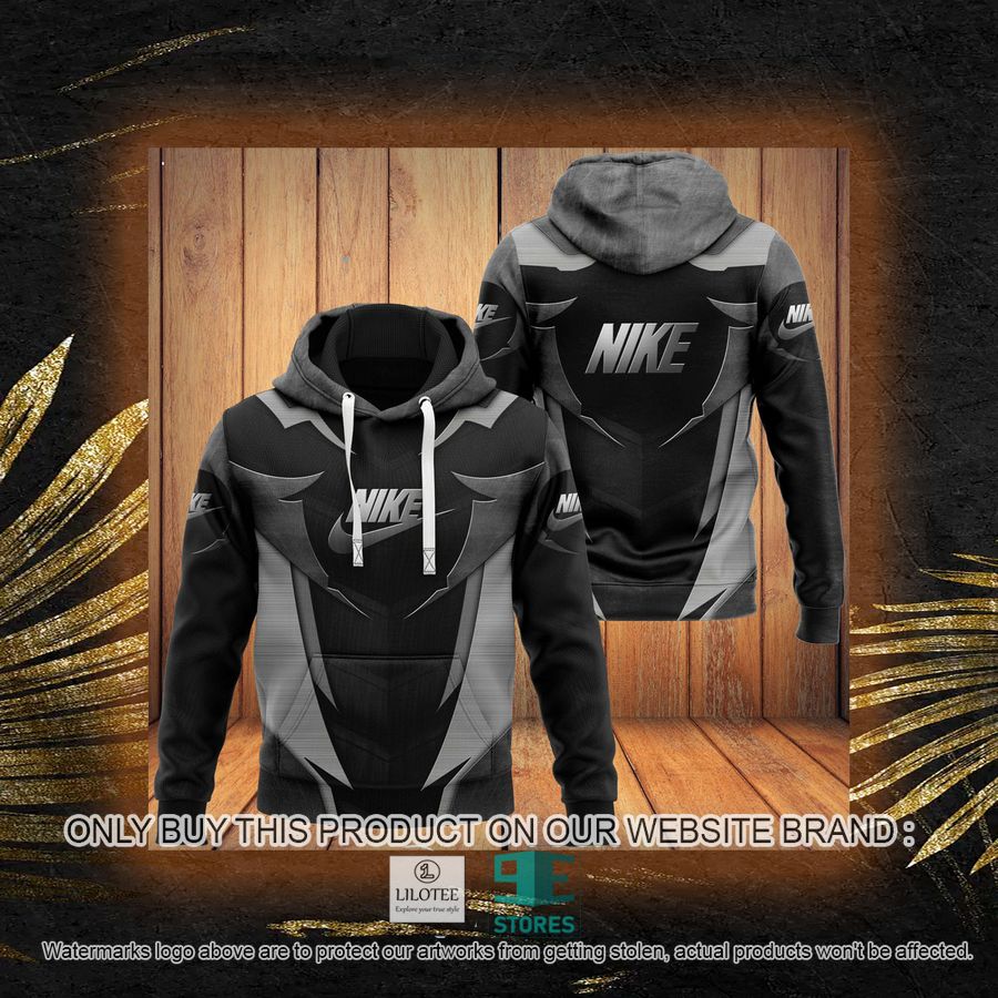 Alternative view of Nike Metal illusion Black 3D All Over Print Hoodie