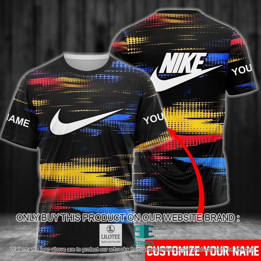Nike Multicolor Custom Name 3D Shirt - LIMITED EDITION 11
