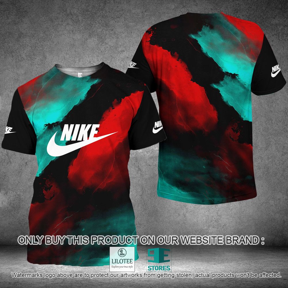 Nike Red Green Black 3D Shirt - LIMITED EDITION 11
