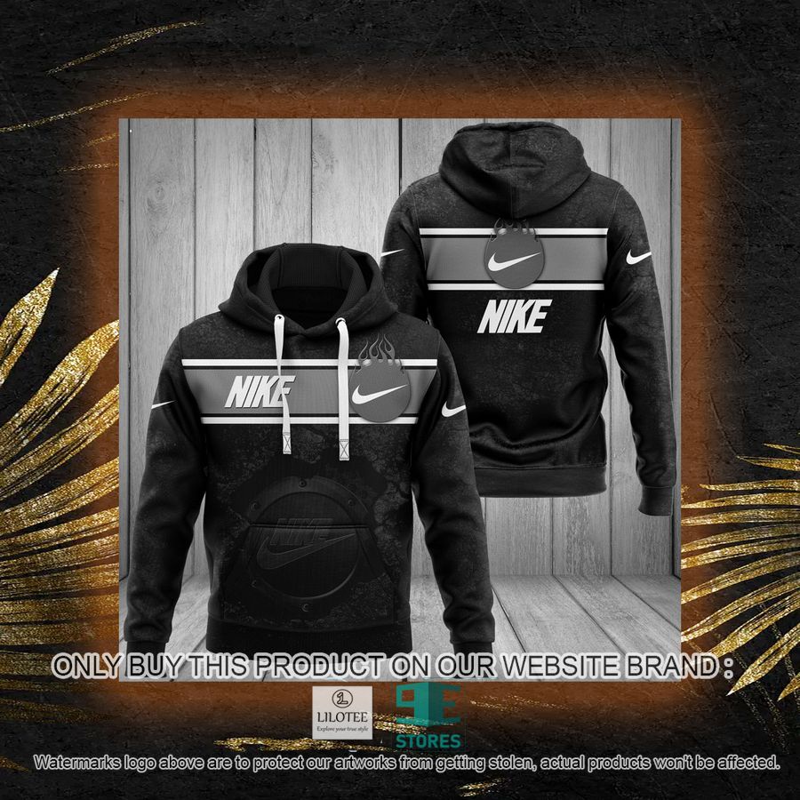 Alternative view of Nike Smoke Dark Grey 3D All Over Print Hoodie