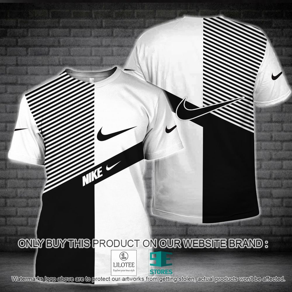 Nike Stripes Black White 3D Shirt - LIMITED EDITION 10
