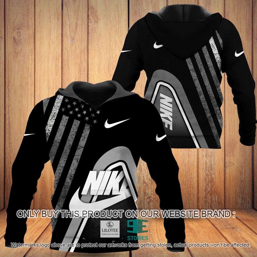Nike US Flag Black 3D All Over Print Hoodie 9
