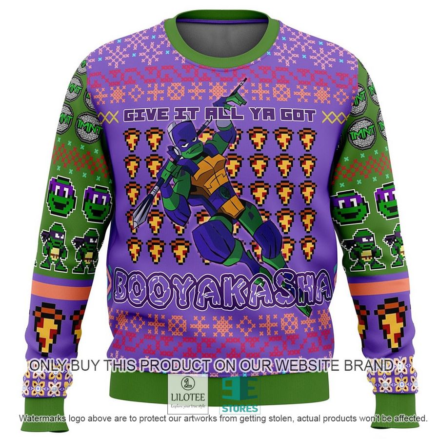 Ninja Turtle Donatello Give It All Ya Got Booyakasha Ugly Christmas Sweater - LIMITED EDITION 2