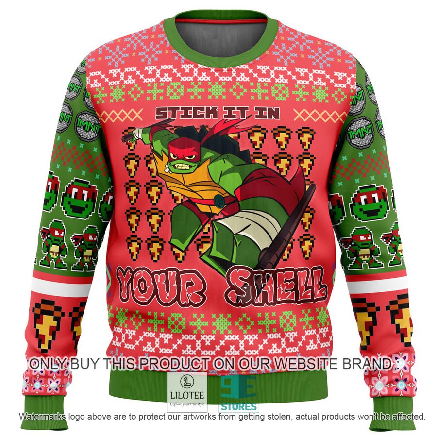 Ninja Turtle Raphael Stick It In Your Shell Ugly Christmas Sweater - LIMITED EDITION 4