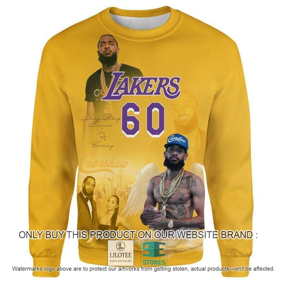 Nipsey Hussle 60 Los Angeles Lakers white 3D Shirt, Hoodie - LIMITED EDITION 6