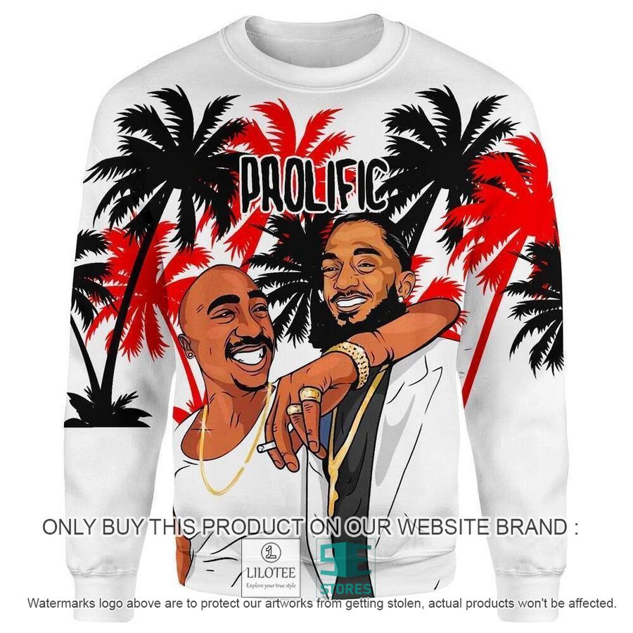 Nipsey Hussle and 2PAC white 3D Shirt, Hoodie - LIMITED EDITION 12