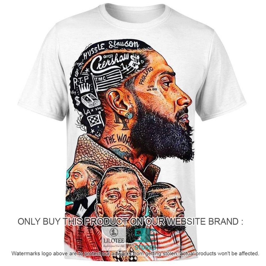 Nipsey Hussle Art White 3D Shirt, Hoodie - LIMITED EDITION 13