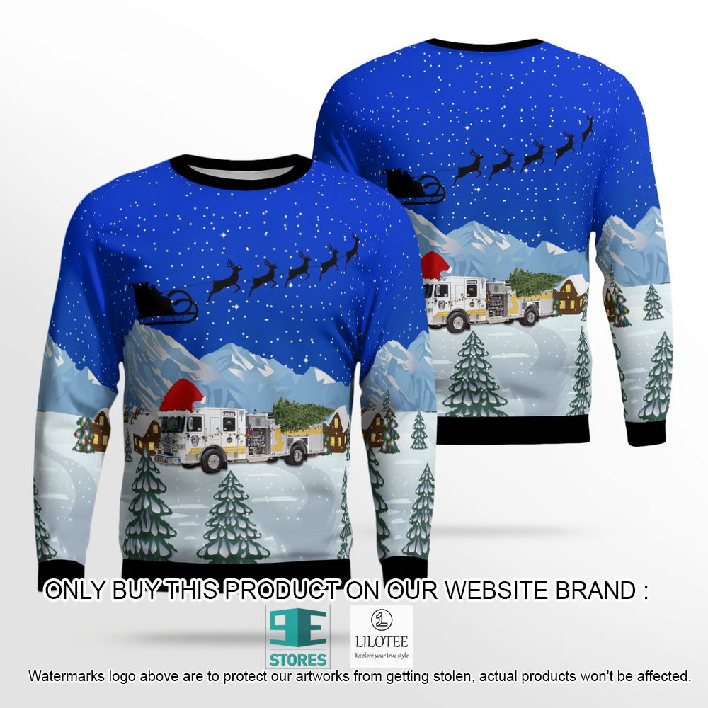 North Carolina New Hanover County Fire and Rescue Christmas Wool Sweater - LIMITED EDITION 12