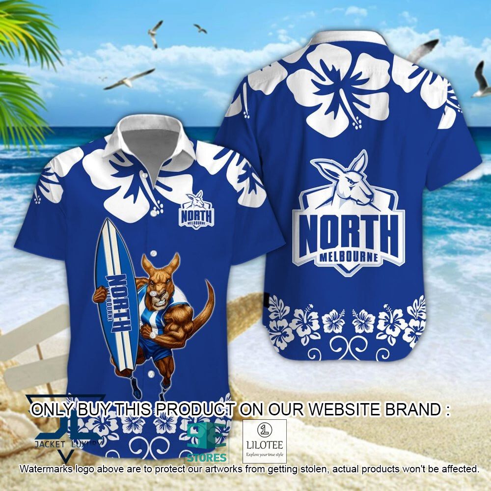 North Melbourne Football Club Mascot Hawaiian Shirt, Short - LIMITED EDITION 5