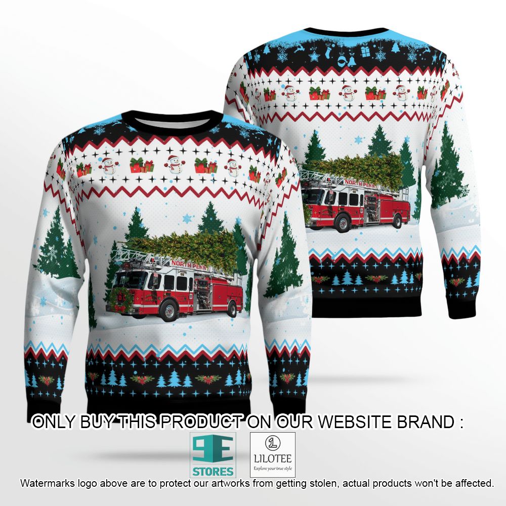North Penn Volunteer Fire Company Christmas Wool Sweater - LIMITED EDITION 12